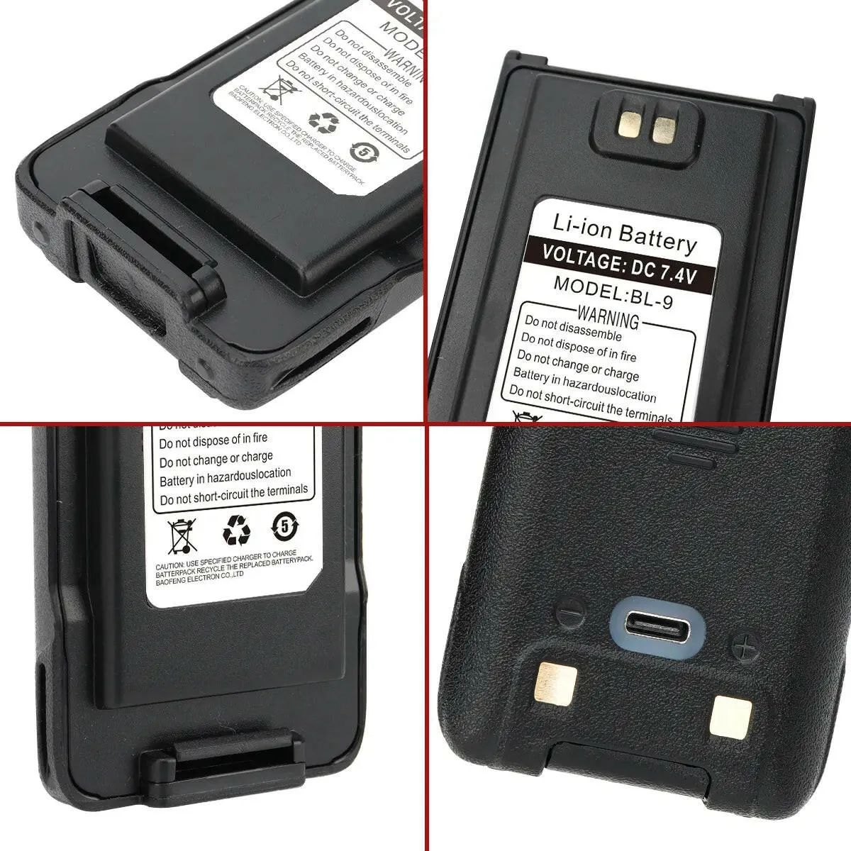 2023 Baofeng UV-9R Pro V1 V2 Waterproof IP68 16KM Walkie Talkie Type-C Charger UHF VHF Long Range UV-5R Upgrade Ham CB Radio