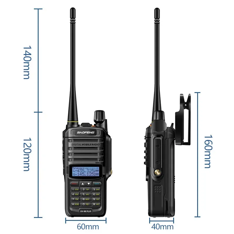 2023 Baofeng UV-9R Pro V1 V2 Waterproof IP68 16KM Walkie Talkie Type-C Charger UHF VHF Long Range UV-5R Upgrade Ham CB Radio