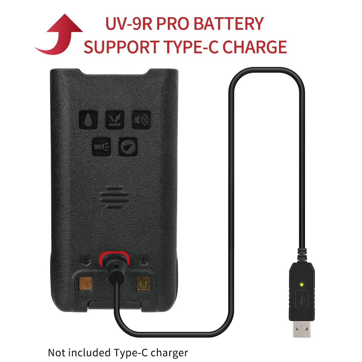 2023 Baofeng UV-9R Pro V1 V2 Waterproof IP68 16KM Walkie Talkie Type-C Charger UHF VHF Long Range UV-5R Upgrade Ham CB Radio