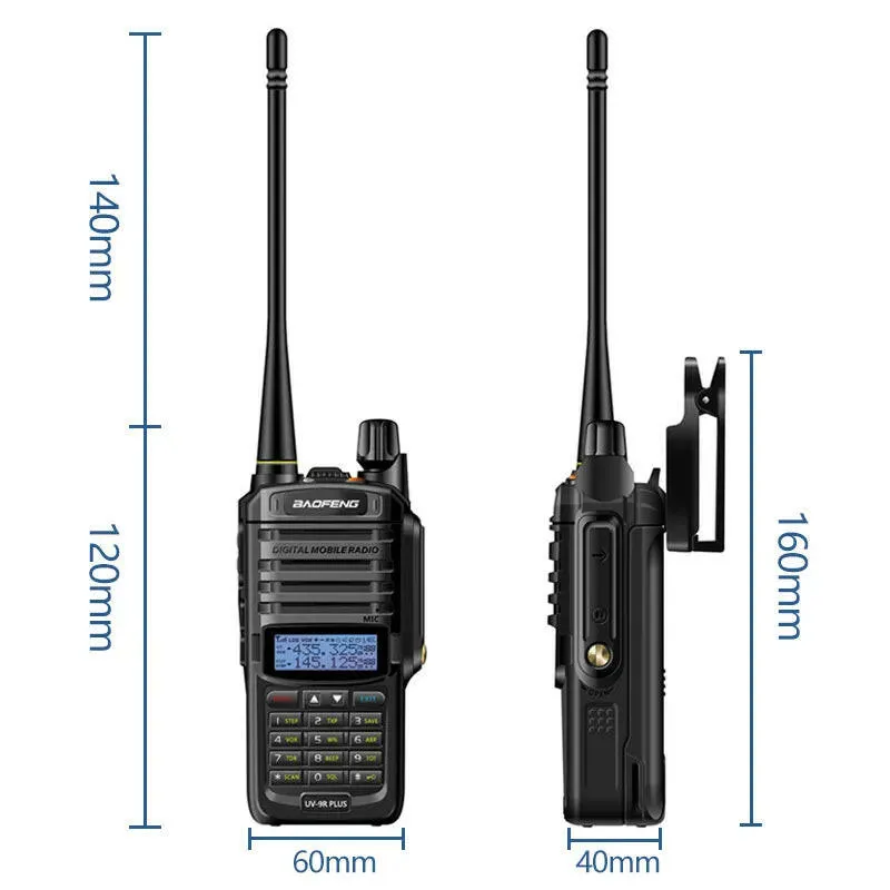 2023 Baofeng UV-9R Pro V1 V2 Waterproof IP68 16KM Walkie Talkie Type-C Charger UHF VHF Long Range UV-5R Upgrade Ham CB Radio