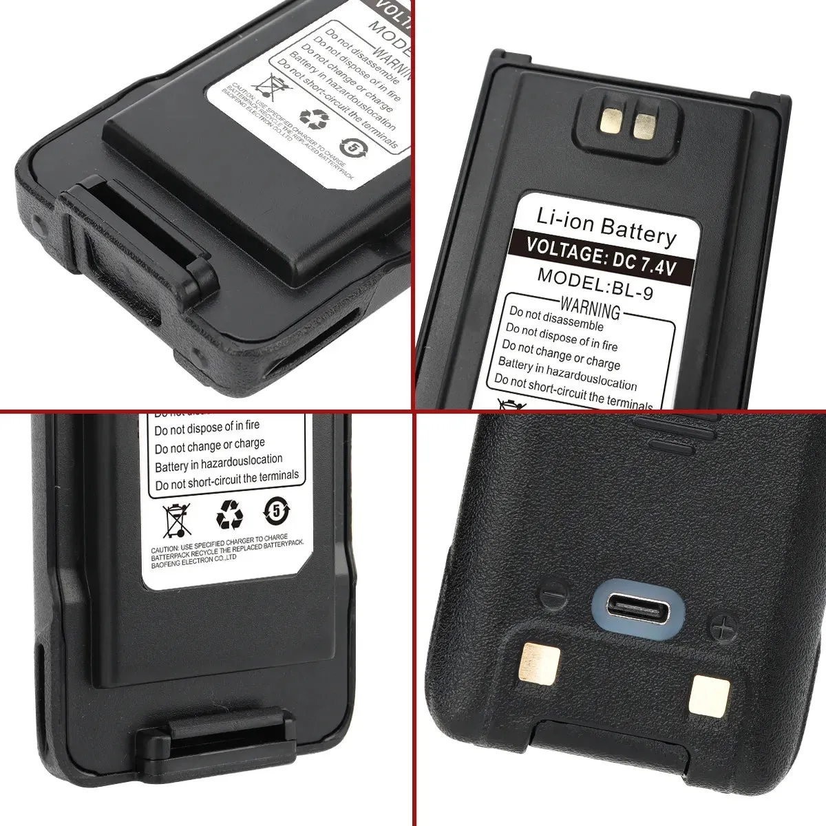 2023 Baofeng UV-9R Pro V1 V2 Waterproof IP68 16KM Walkie Talkie Type-C Charger UHF VHF Long Range UV-5R Upgrade Ham CB Radio