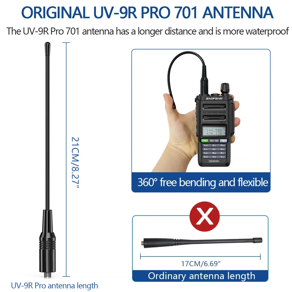 2023 Baofeng UV-9R Pro V1 V2 Waterproof IP68 16KM Walkie Talkie Type-C Charger UHF VHF Long Range UV-5R Upgrade Ham CB Radio