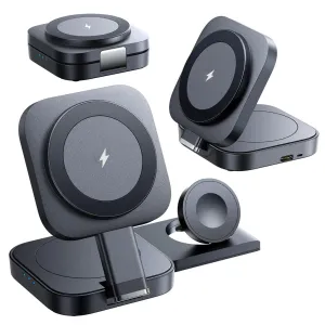 3 in 1 Foldable Magsafe Wireless Charging  Dock Station for iPhone, Apple Watch, and AirPods