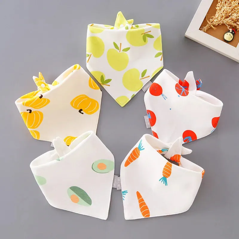 5-Piece Essential Waterproof Bib Bandanas