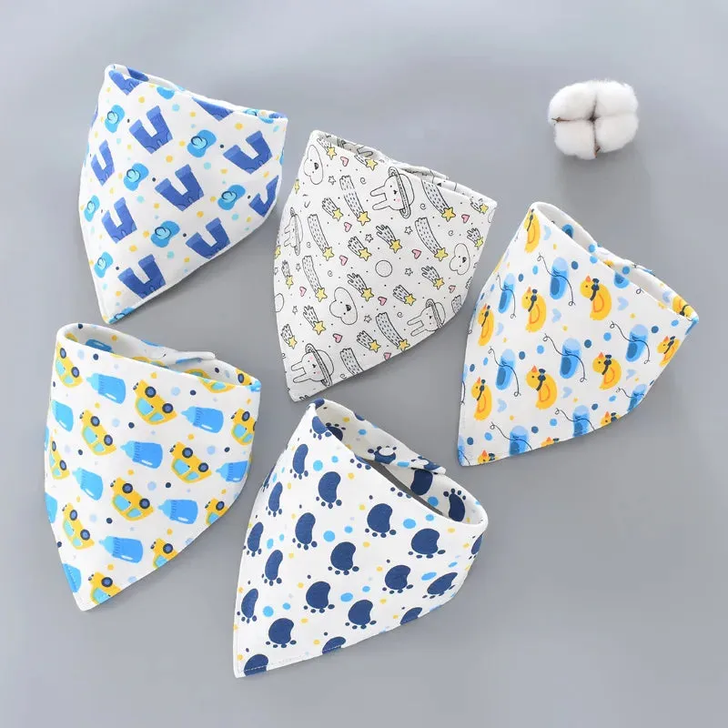 5-Piece Essential Waterproof Bib Bandanas