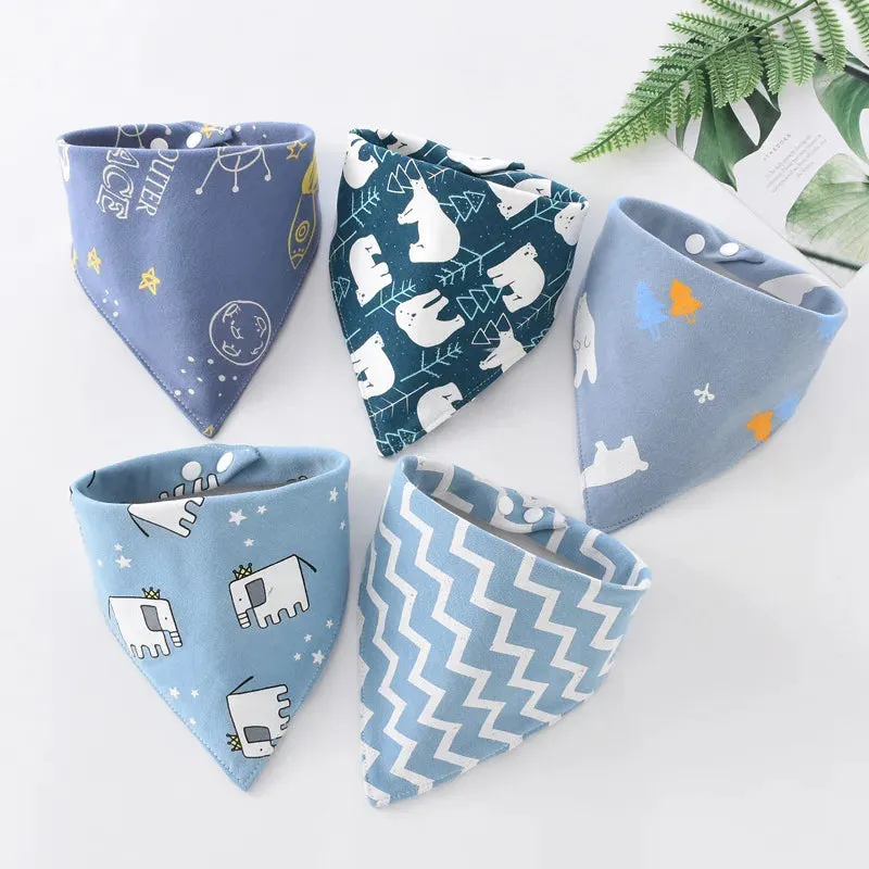 5-Piece Essential Waterproof Bib Bandanas