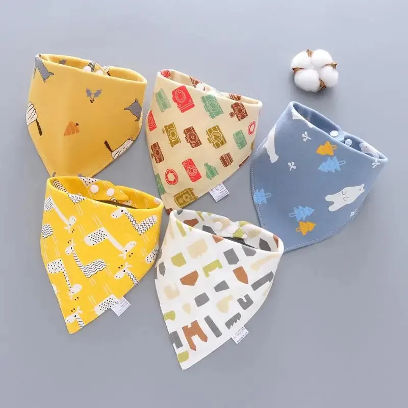 5-Piece Essential Waterproof Bib Bandanas