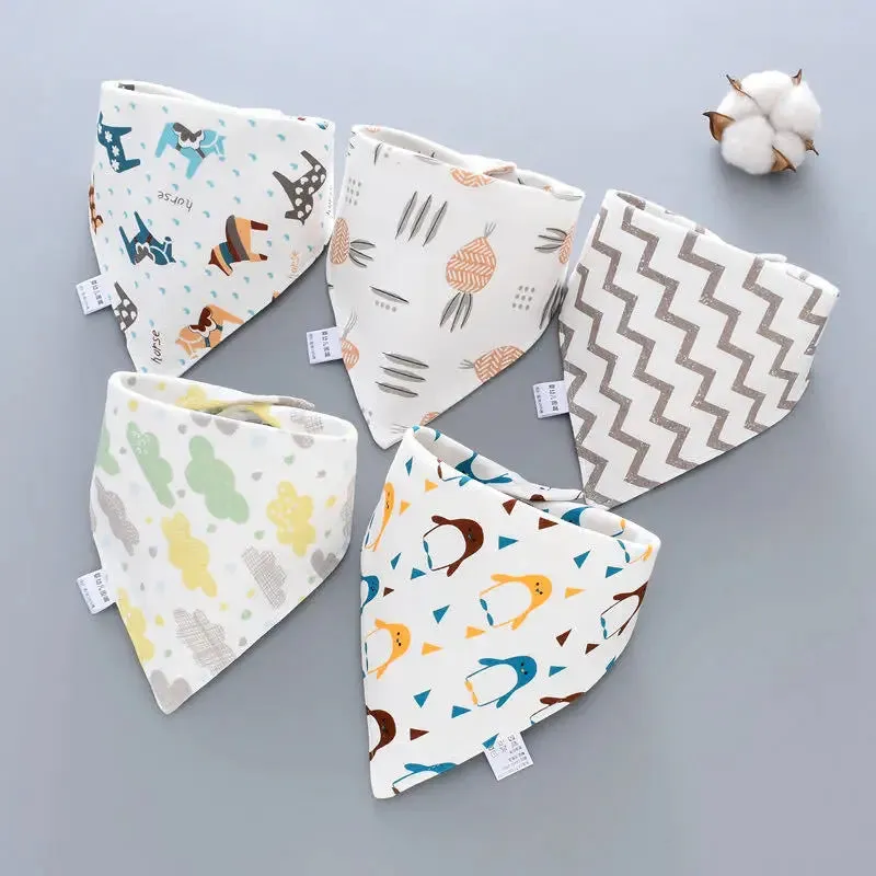 5-Piece Essential Waterproof Bib Bandanas