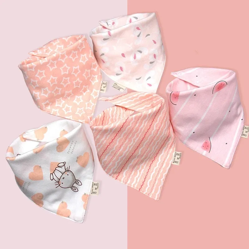 5-Piece Essential Waterproof Bib Bandanas