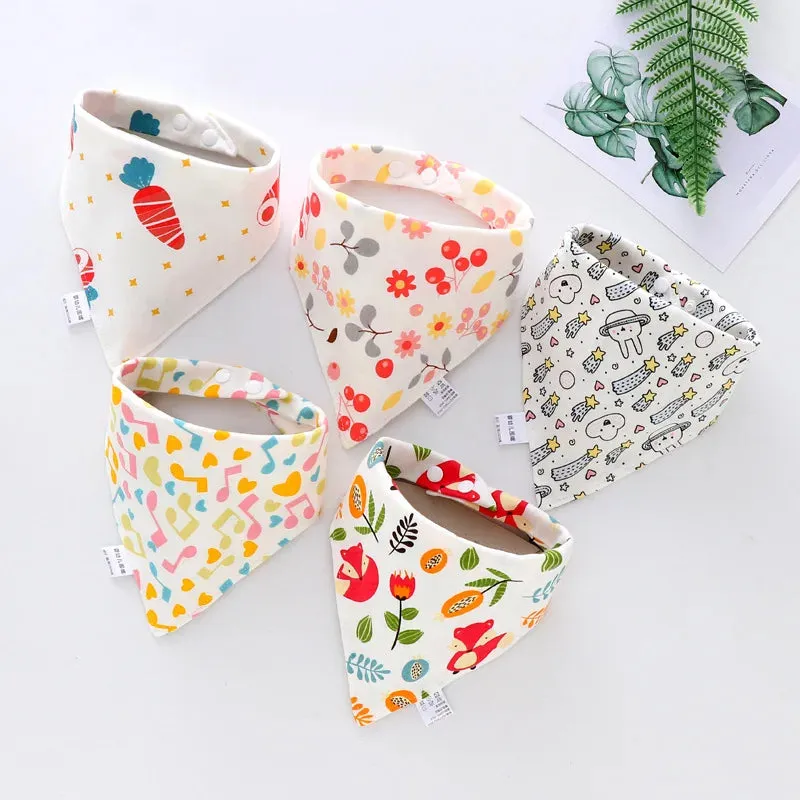 5-Piece Essential Waterproof Bib Bandanas