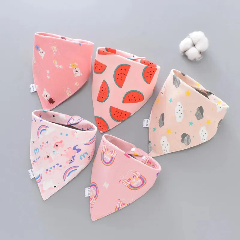 5-Piece Essential Waterproof Bib Bandanas