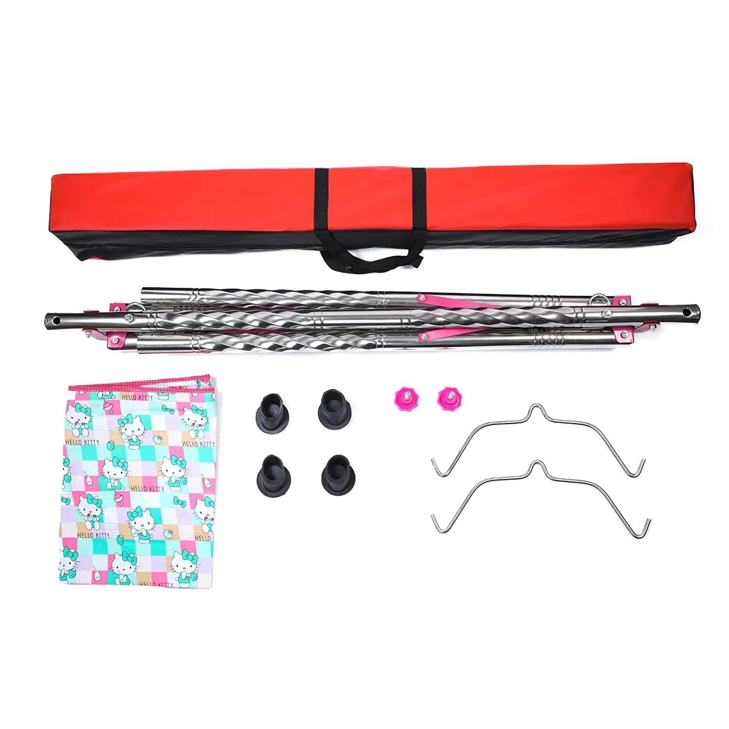 A TO Z HUB Baby Swing Cradle: Portable Folding Jhula/Ghodiyu/with Free Cotton Hammock - Create a Soothing Oasis for Your Precious Little One (Pink)