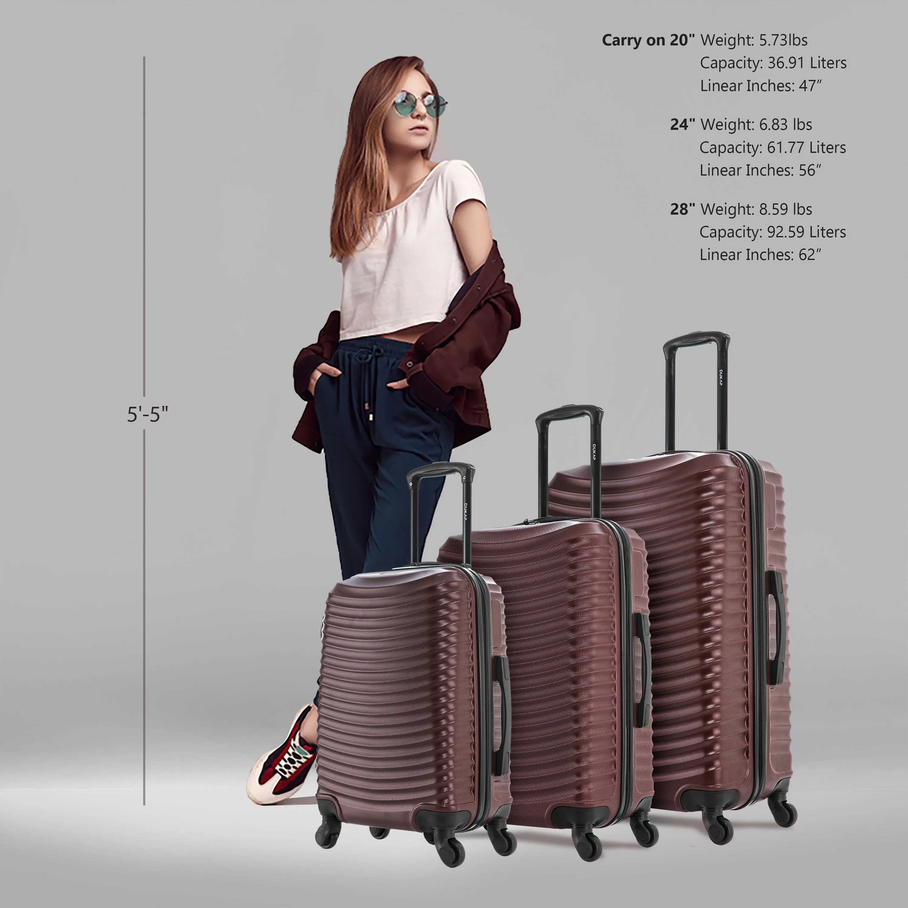 ADLY 3 Piece Set 20''/24''/28''