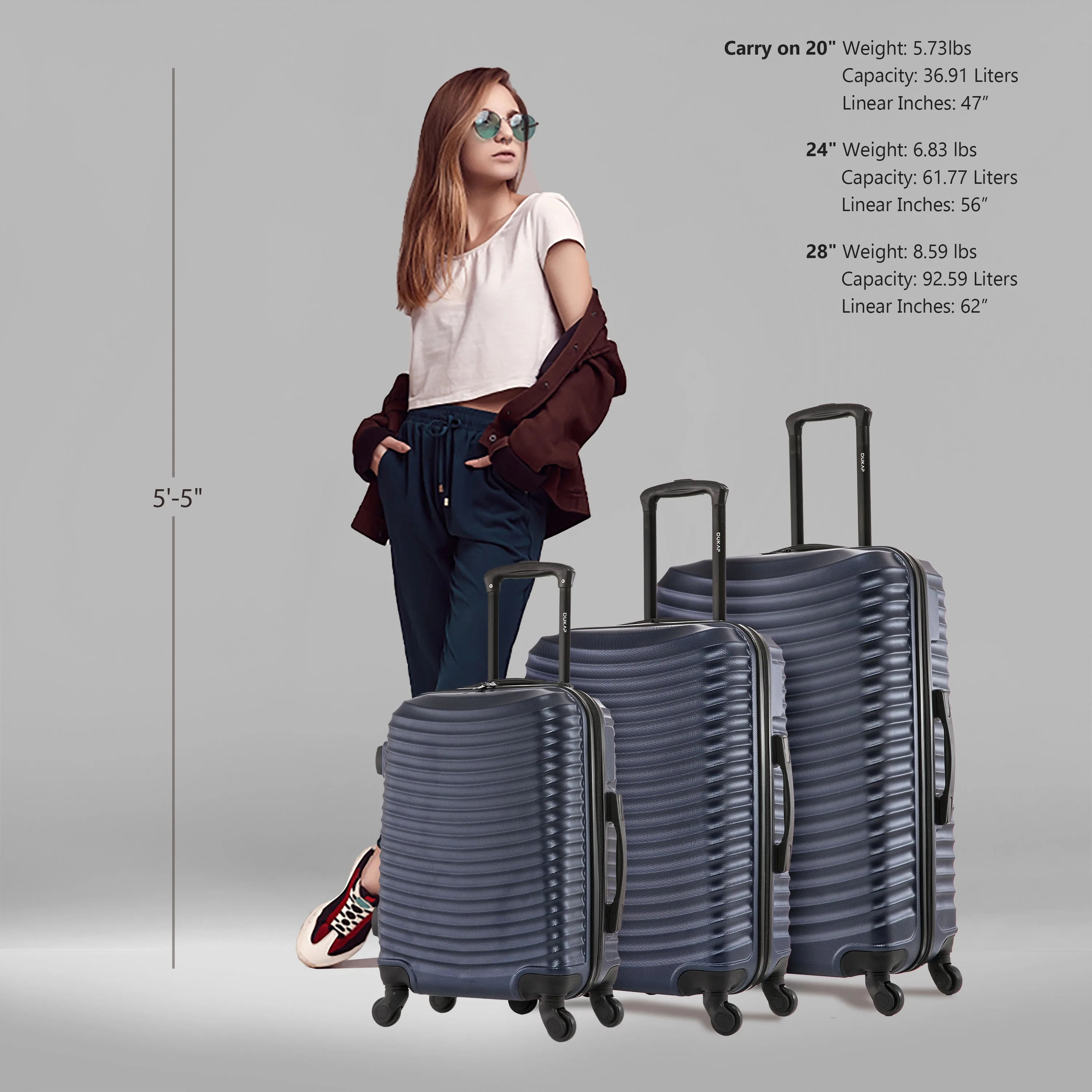 ADLY 3 Piece Set 20''/24''/28''