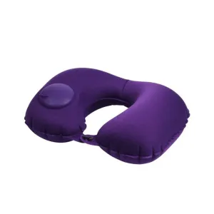 Air Pump U-Shape Inflatable Travel Neck Pillow 150P 183131 Purple - Shop Now For Best Deals
