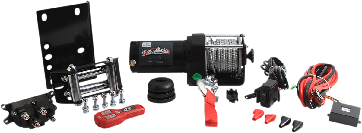 ALL BALLS Winch - 3500 LB - Wire - 2 Bolt 431-01022