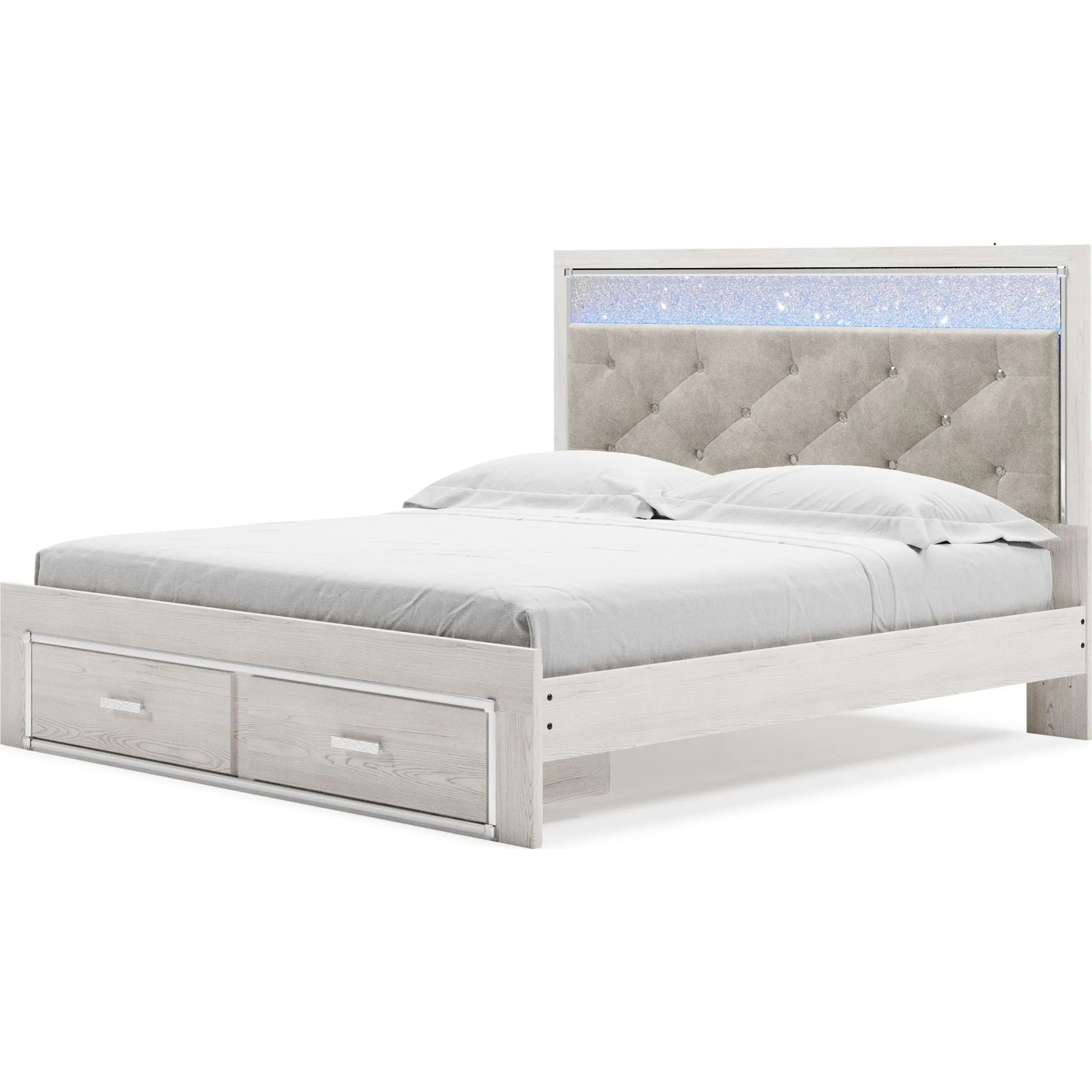 Altyra Storage Bed - White