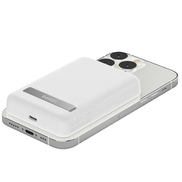 BELKIN BoostCharge Magnetic Wireless Power Bank 5K for Apple Iphone   Stand