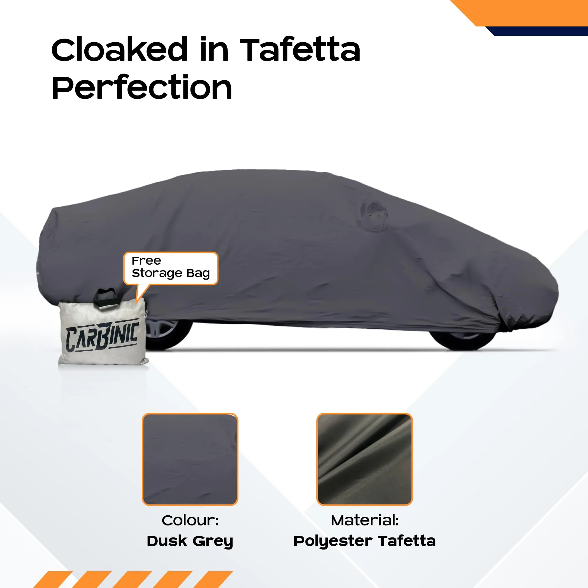 CARBINIC Car Body Cover for Volkswagen Virtus 2022 |Water Resistant, UV Protection Car Cover |Scratchproof Body Shield| Dustproof All-Weather Cover| Mirror Pocket & Antenna |Car Accessories