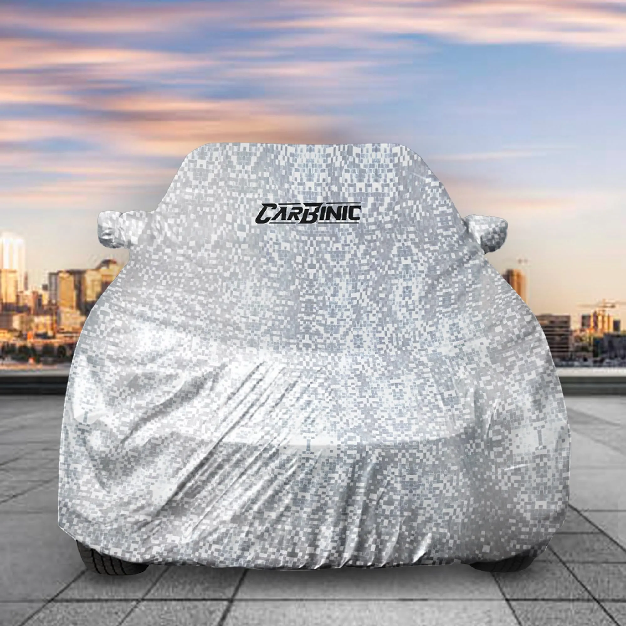 CARBINIC Waterproof Car Body Cover for Honda Elevate 2023 | Dustproof, UV Proof Car Cover | Car Accessories | Mirror Pockets & Antenna Triple Stitched | Double Layered Soft Cotton Lining