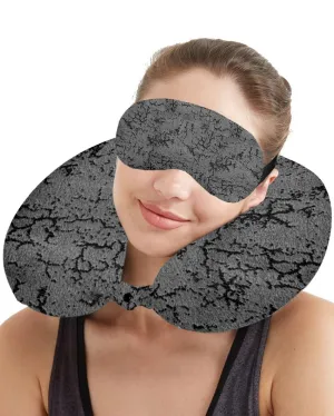 Classy Design Velvet Travel Neck Pillow With Eye Mask