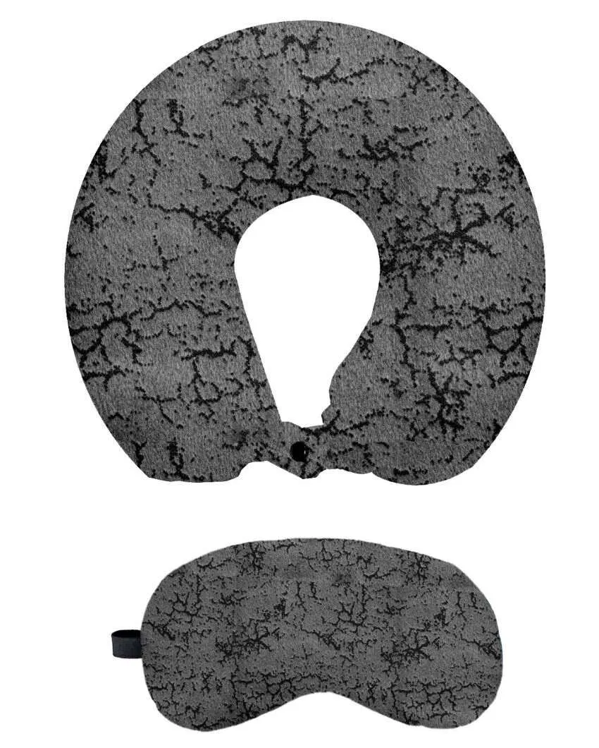 Classy Design Velvet Travel Neck Pillow With Eye Mask