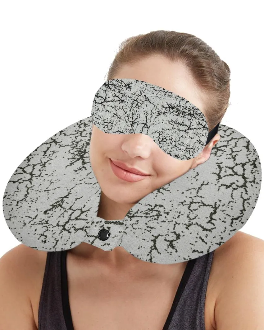 Classy Design Velvet Travel Neck Pillow With Eye Mask