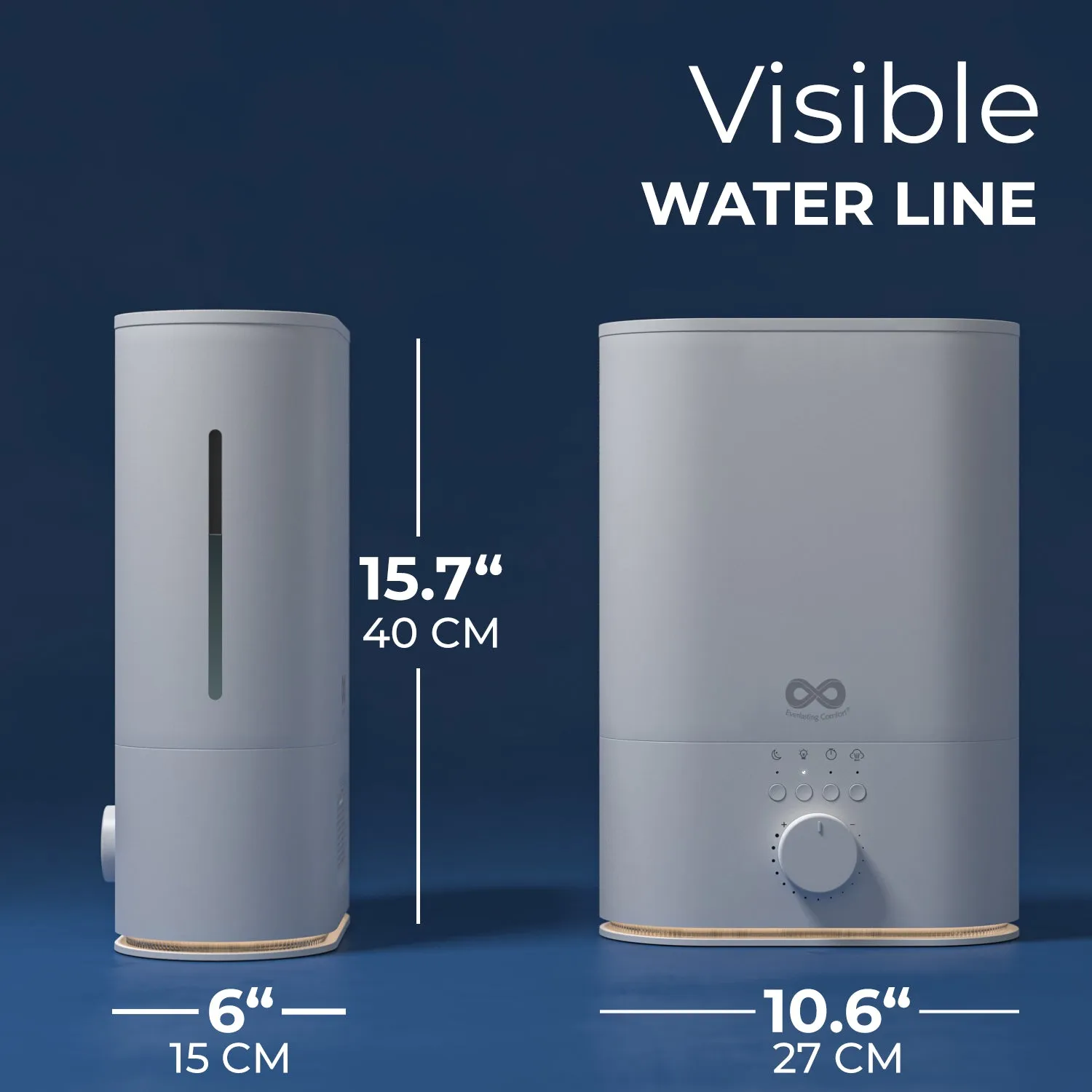 Everlasting Comfort Upgraded 6L Top Fill Humidifier Large Room & Bedroom, MAX Humidifier, Quiet Cool Mist, Easy to Clean & Fill, 60 Hour Run Time, Aromatherapy