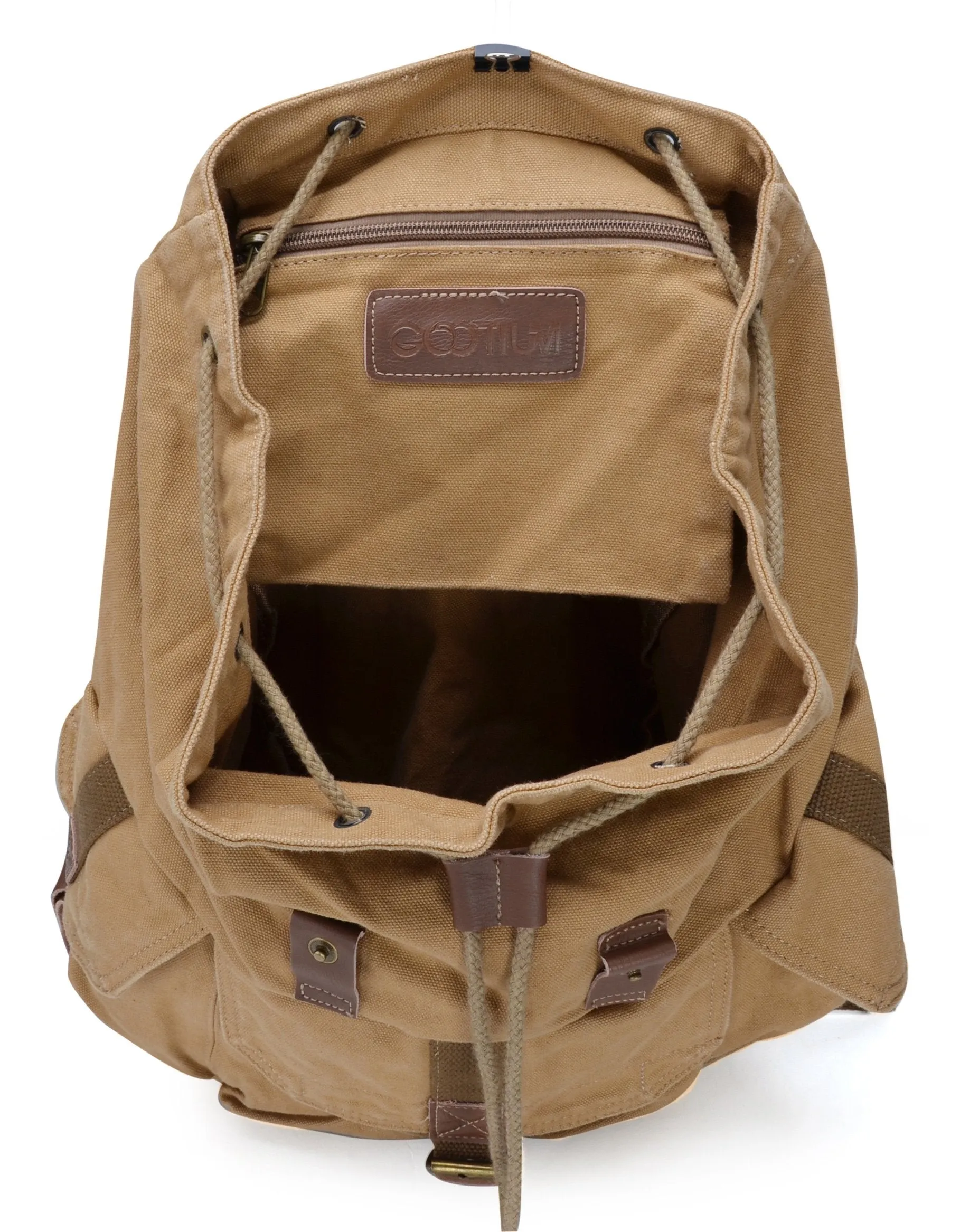 Gootium 21101KA Specially High Density Thick Canvas Backpack Rucksack,Khaki