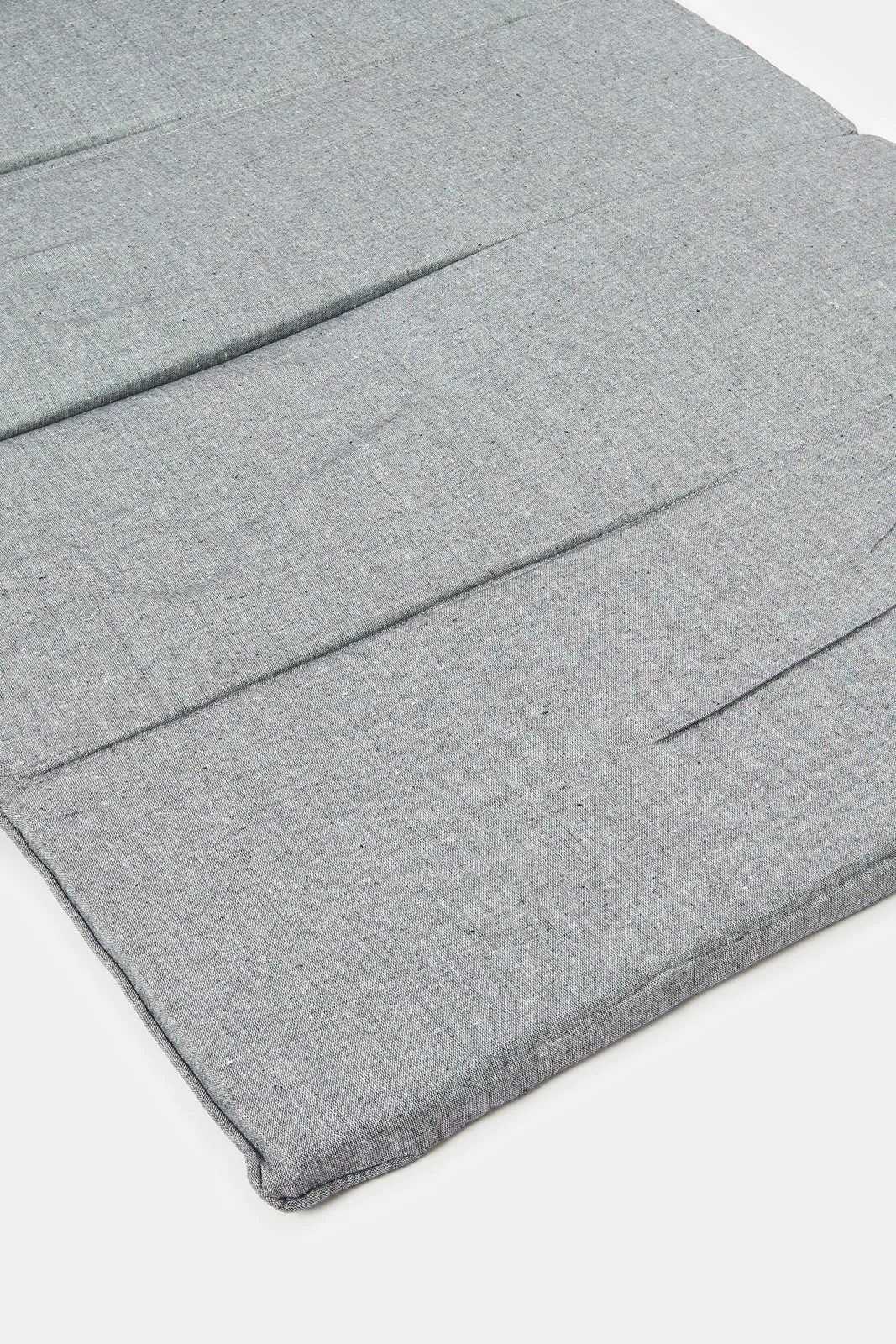 Grey Solid Travel Mattress Set (2 Piece)