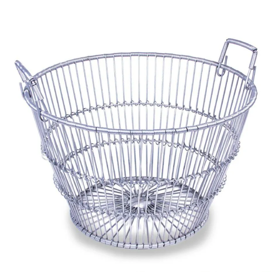 KB White Galvanized Wire Basket