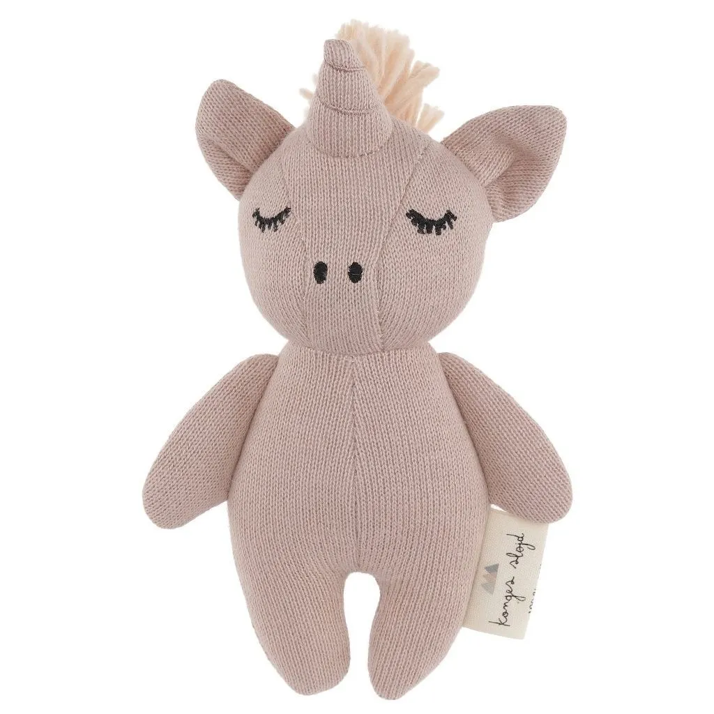 KONGES SLØJD - Soft Toy/Rattle - Mini Unicorn
