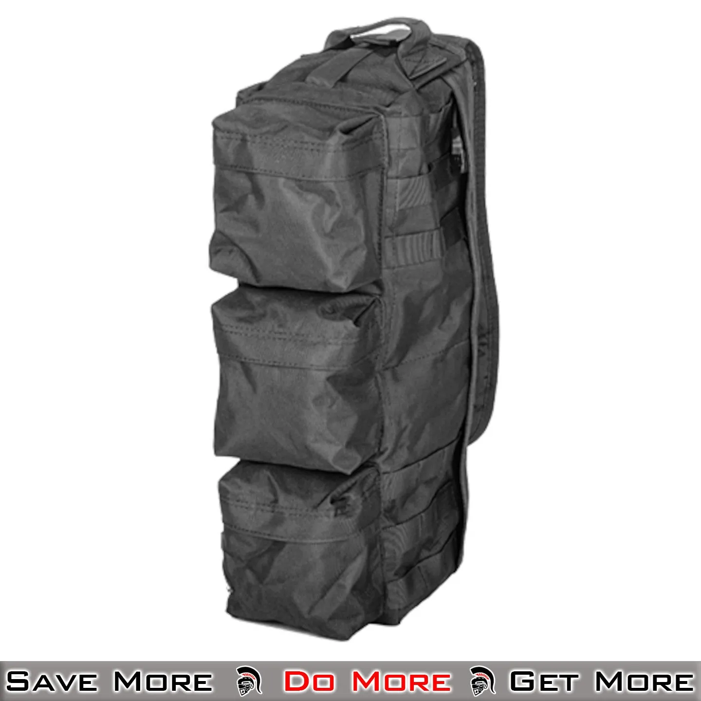 Lancer Tactical Outdoors Utility Go Pack Shoulder Bag - Black Tactical MOLLE Bag for Outdoor Use