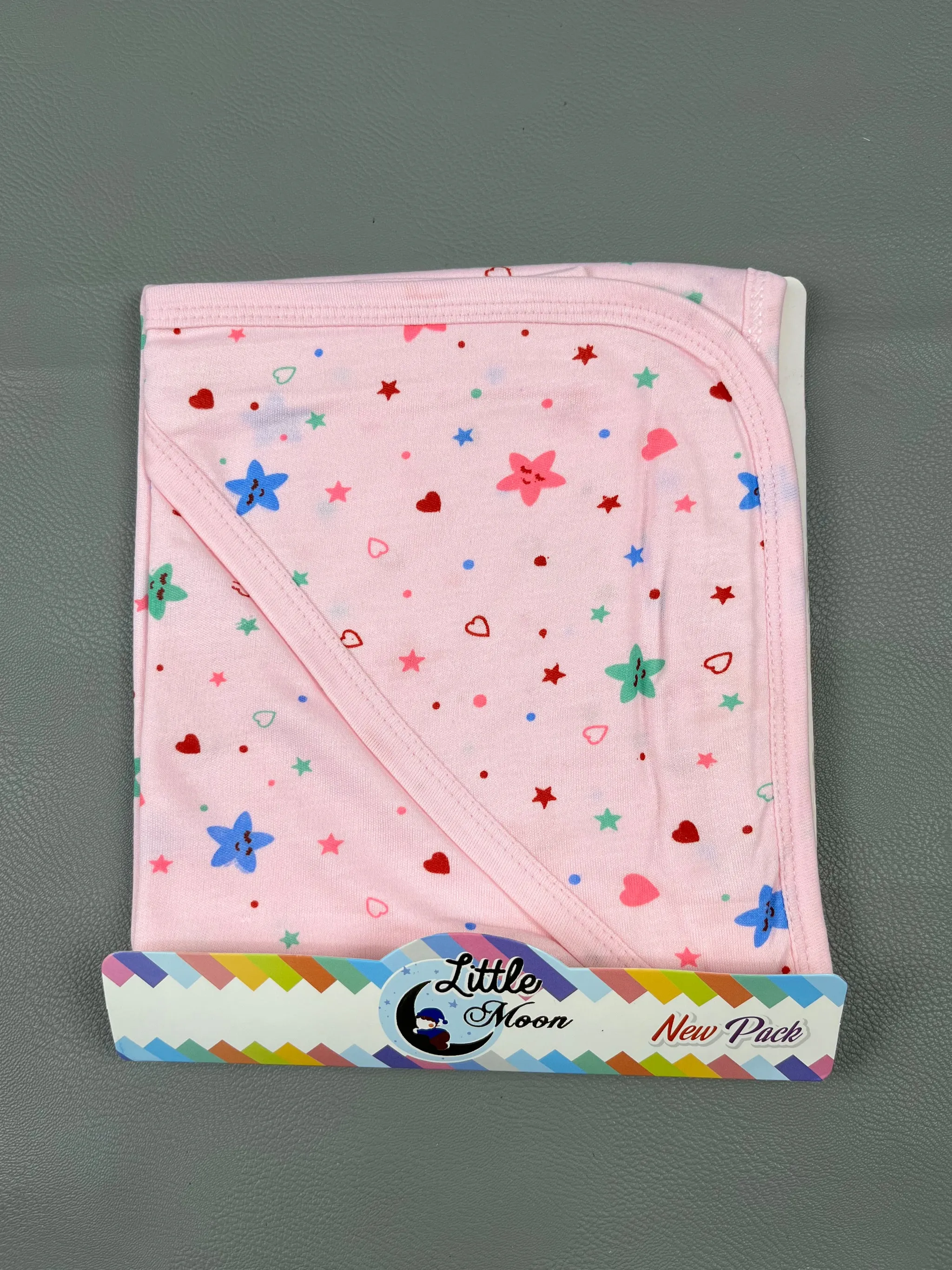 Light Pink Heart Wrapping Sheet For Newborn NWS39