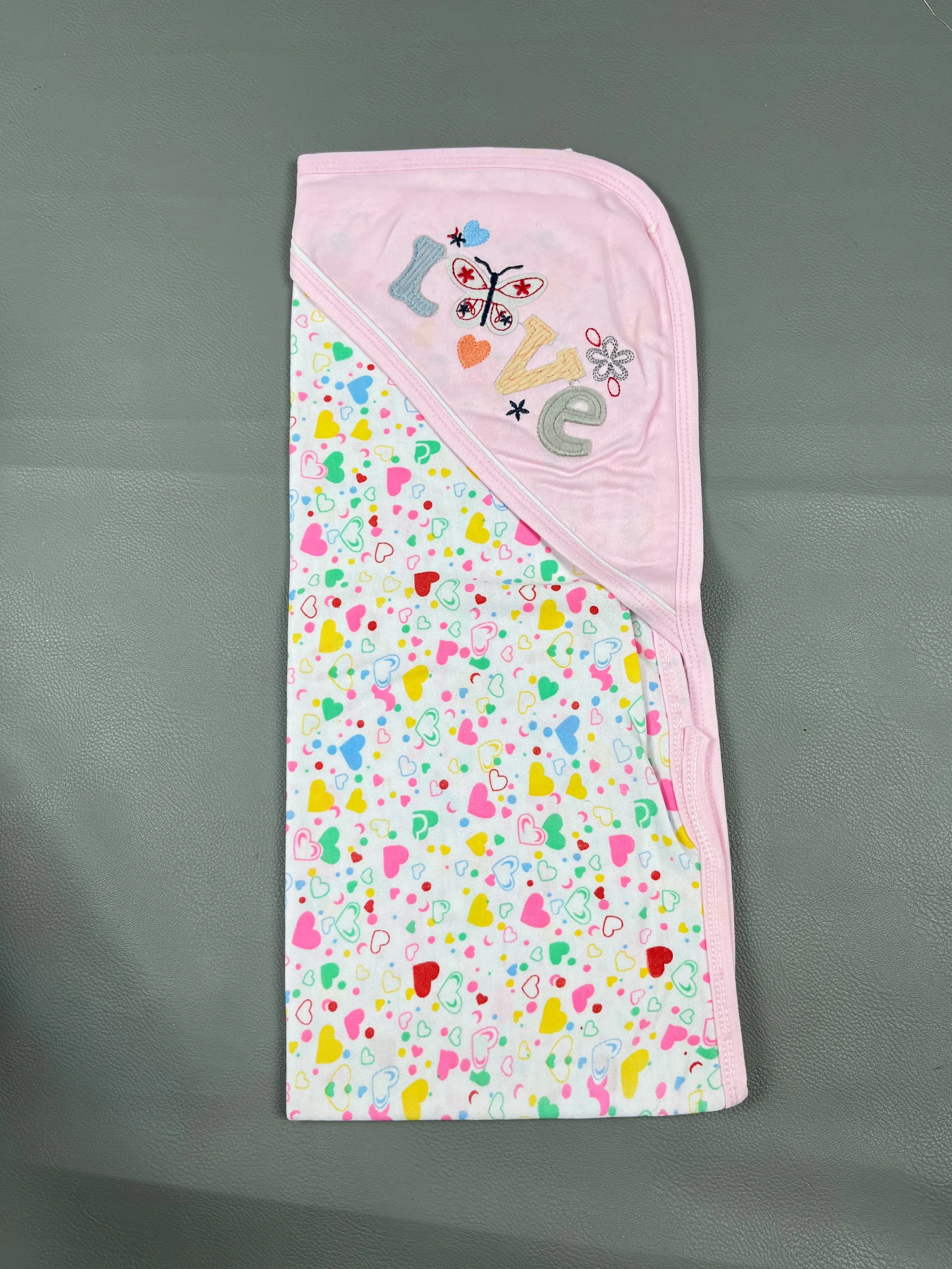 Light Pink Love Wrapping Sheet For Newborn NWS22