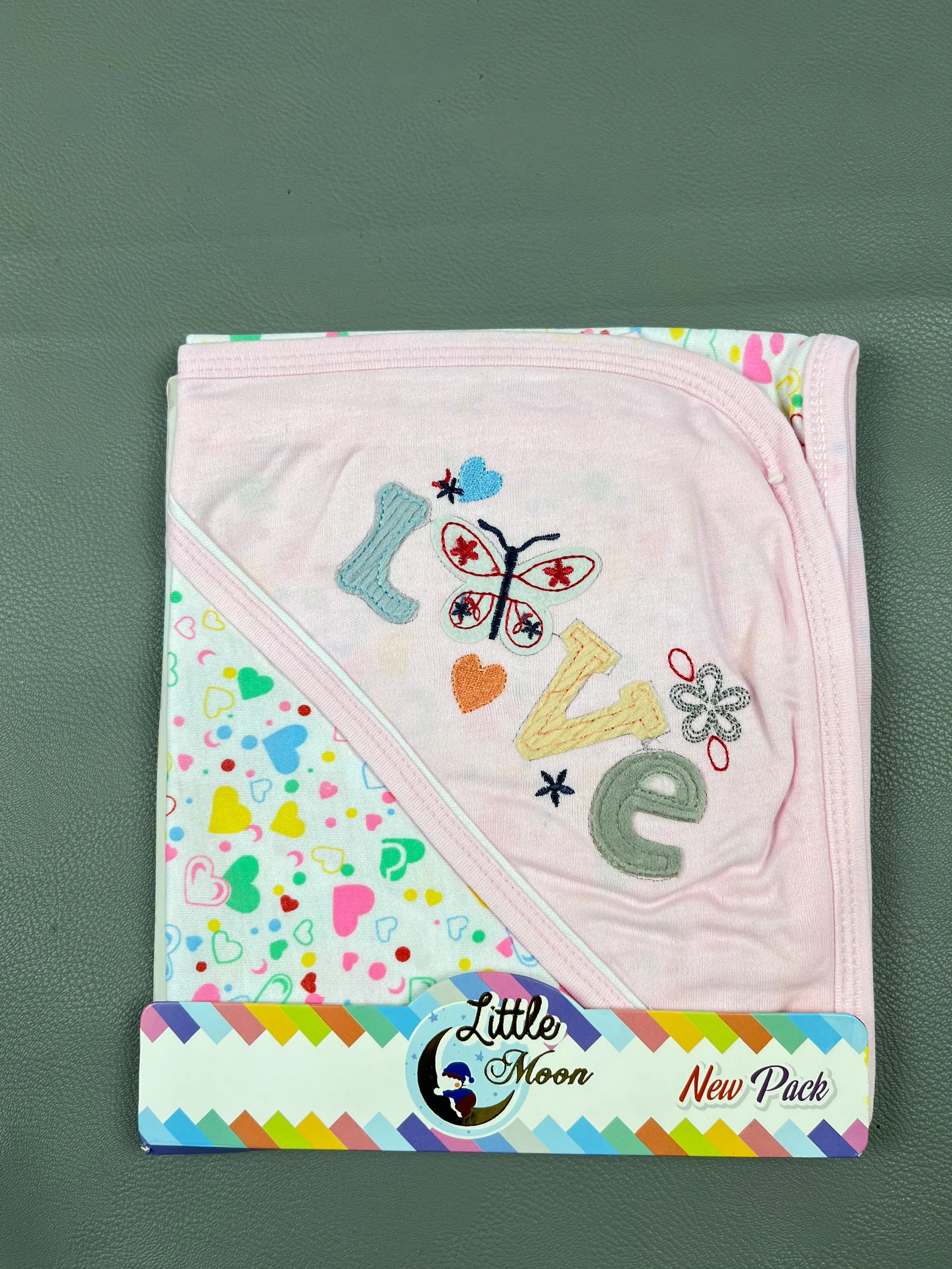 Light Pink Love Wrapping Sheet For Newborn NWS22