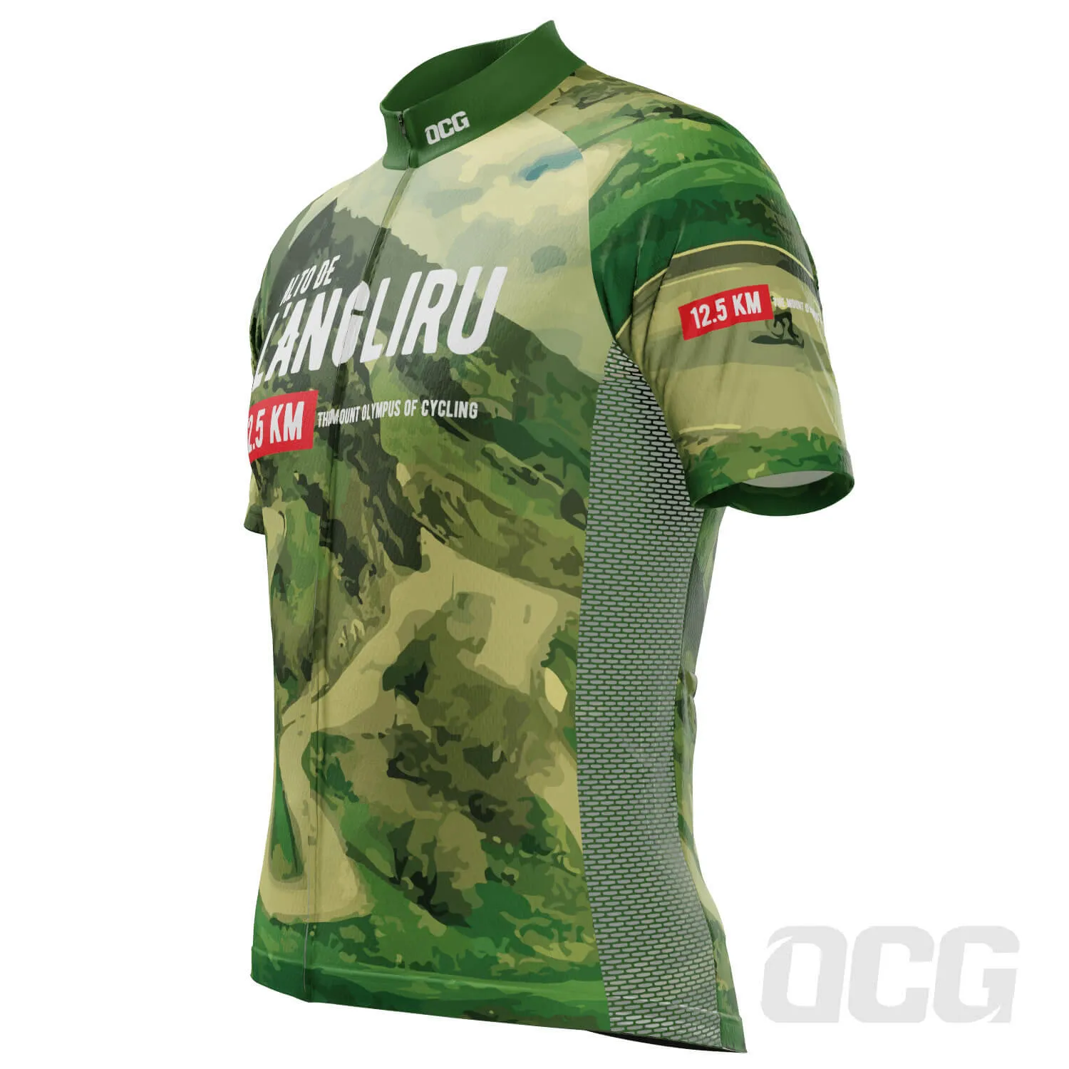Men's Alto de L'Angliru Epic Climbs Short Sleeve Cycling Jersey