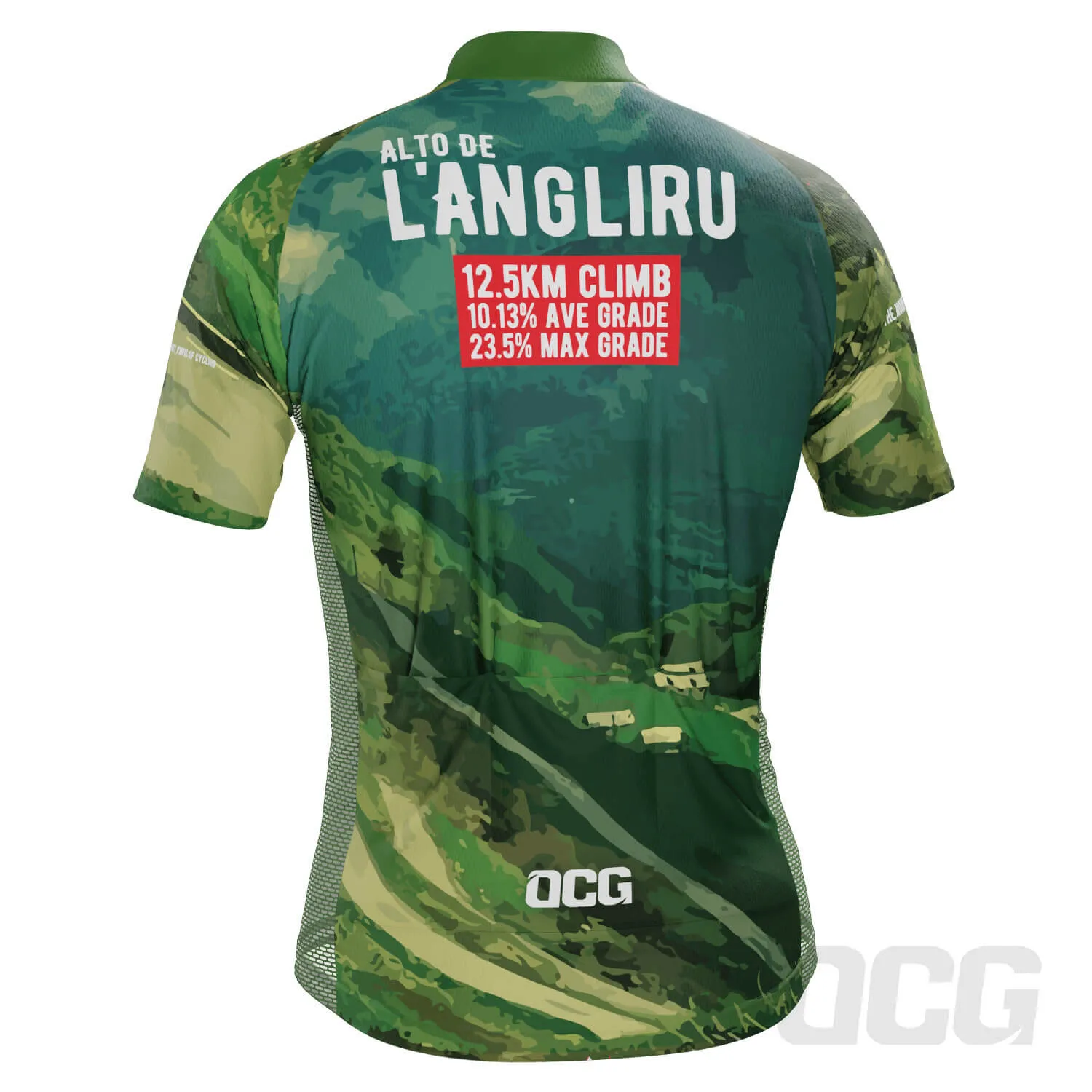 Men's Alto de L'Angliru Epic Climbs Short Sleeve Cycling Jersey