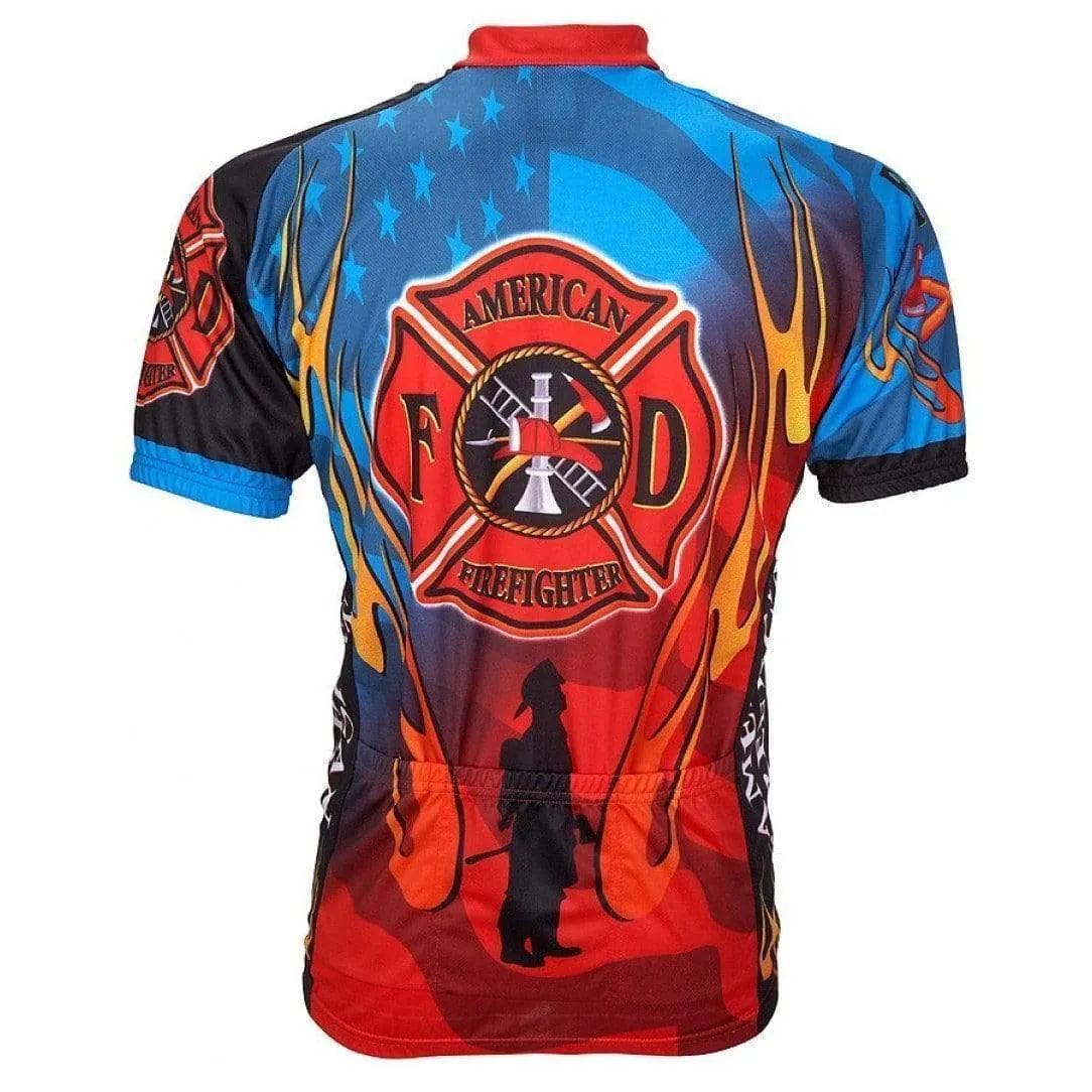 Men's American Firefighter Road Bike Jersey