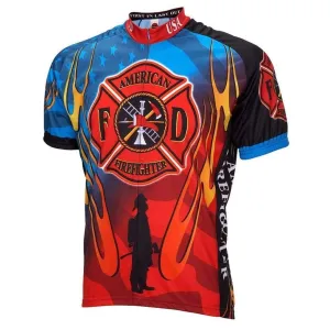 Men's American Firefighter Road Bike Jersey