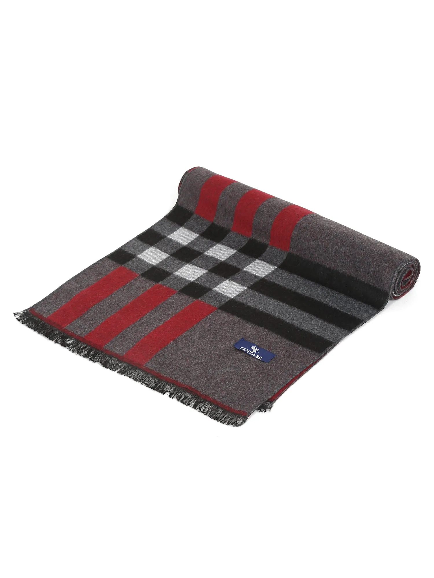 Men's Grey Fashion Broad Check  Muffler