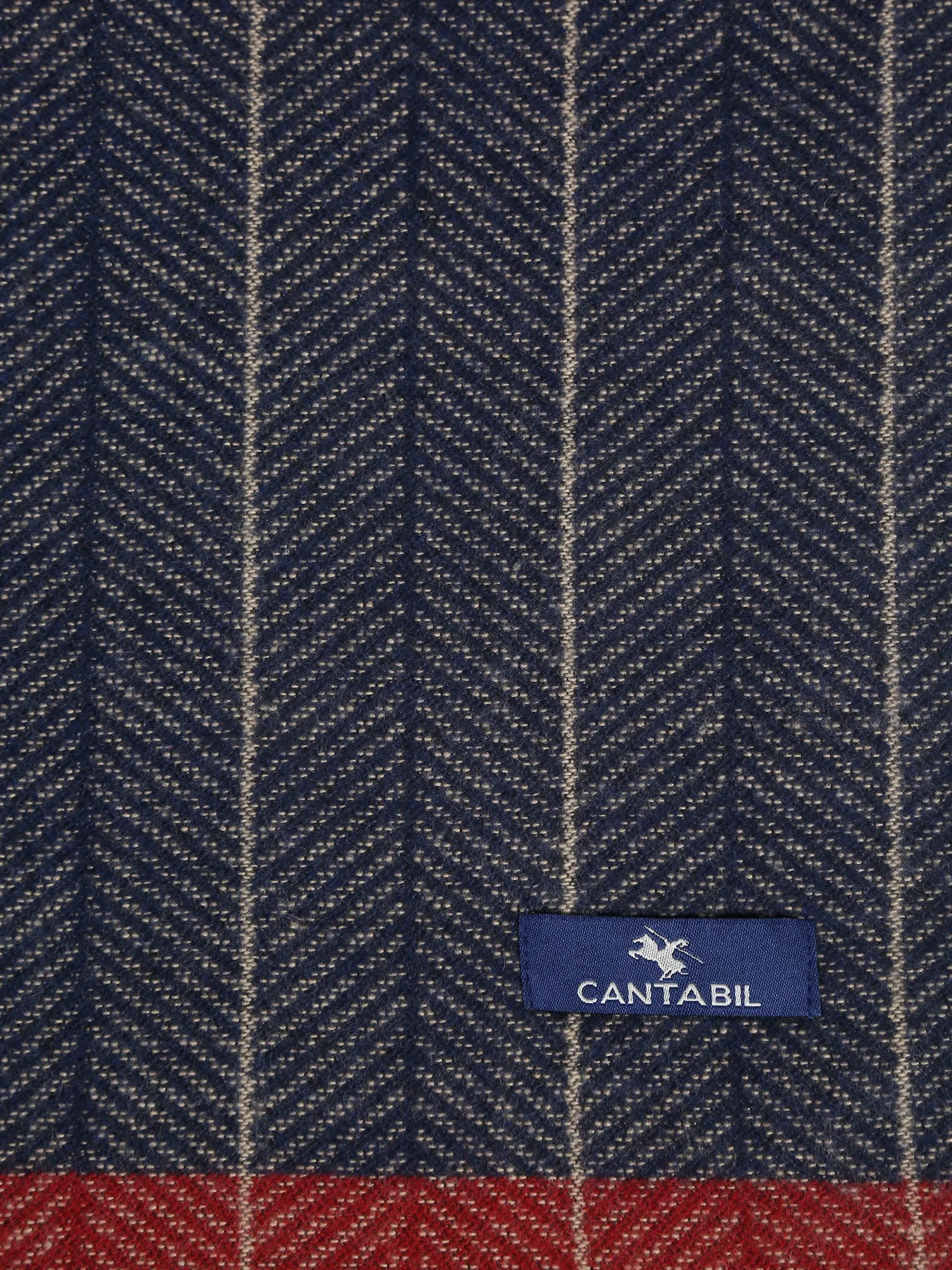Men's Navy Blue Fashion Herring Bone Pattern Muffler