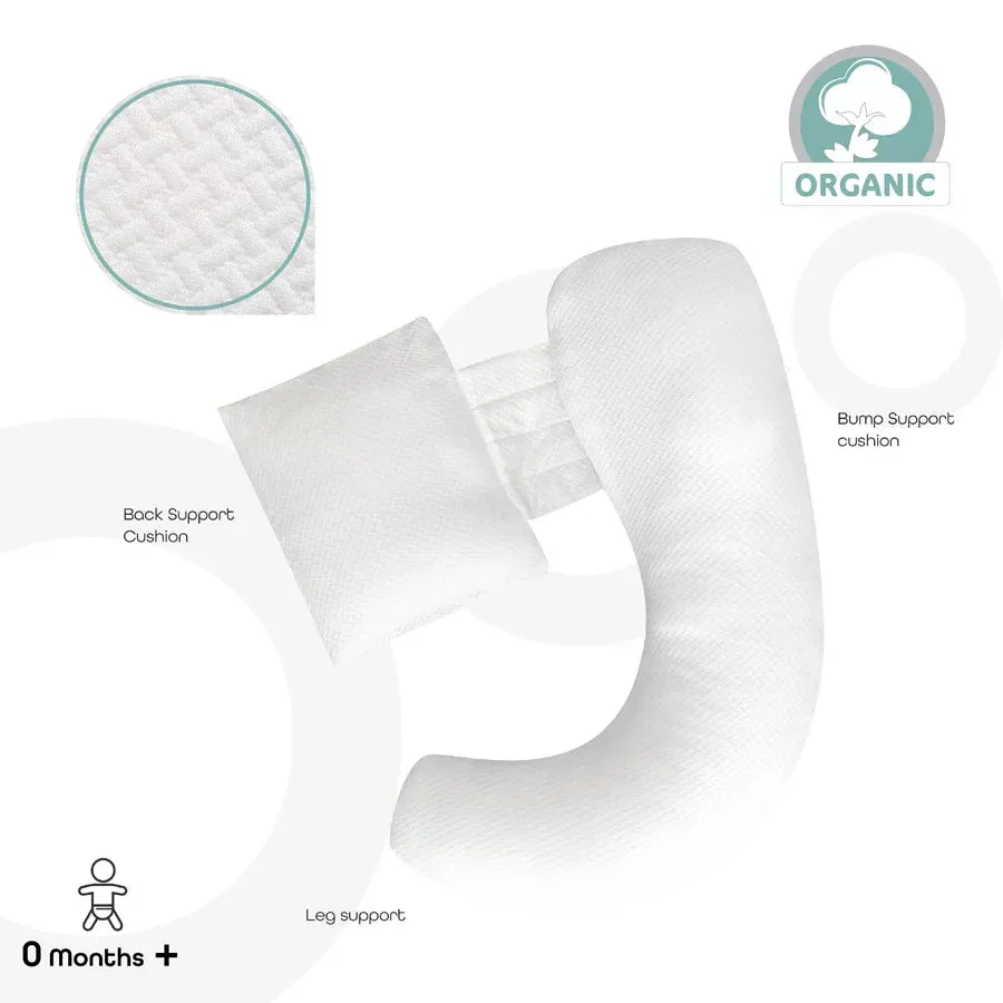 Moon - Organic Multi-Position Pregnancy Pillow (White)