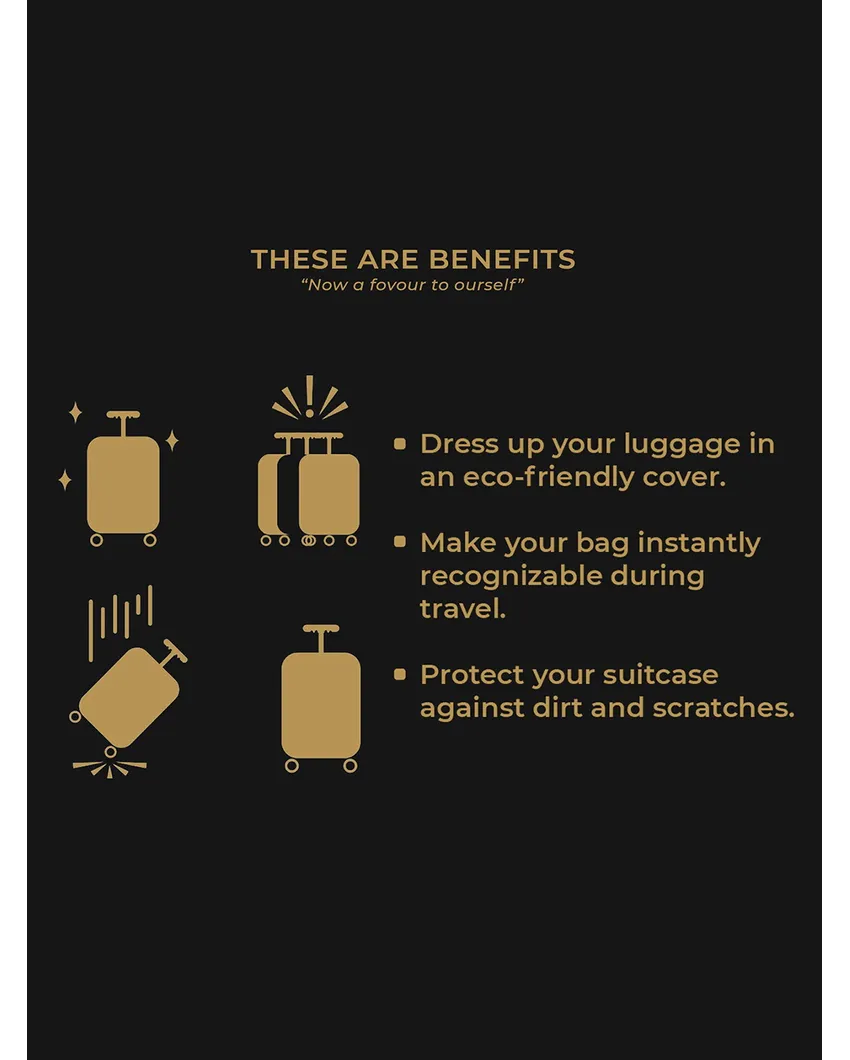 ONLY LUGGAGE COVER | Durable Polyester Stretchable Printed Protective Luggage Bag Cover