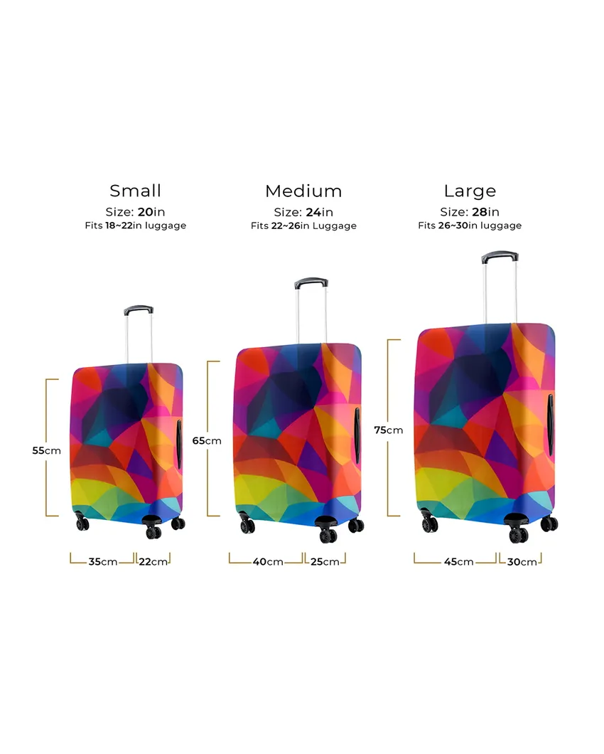 ONLY LUGGAGE COVER | Durable Polyester Stretchable Printed Protective Luggage Bag Cover