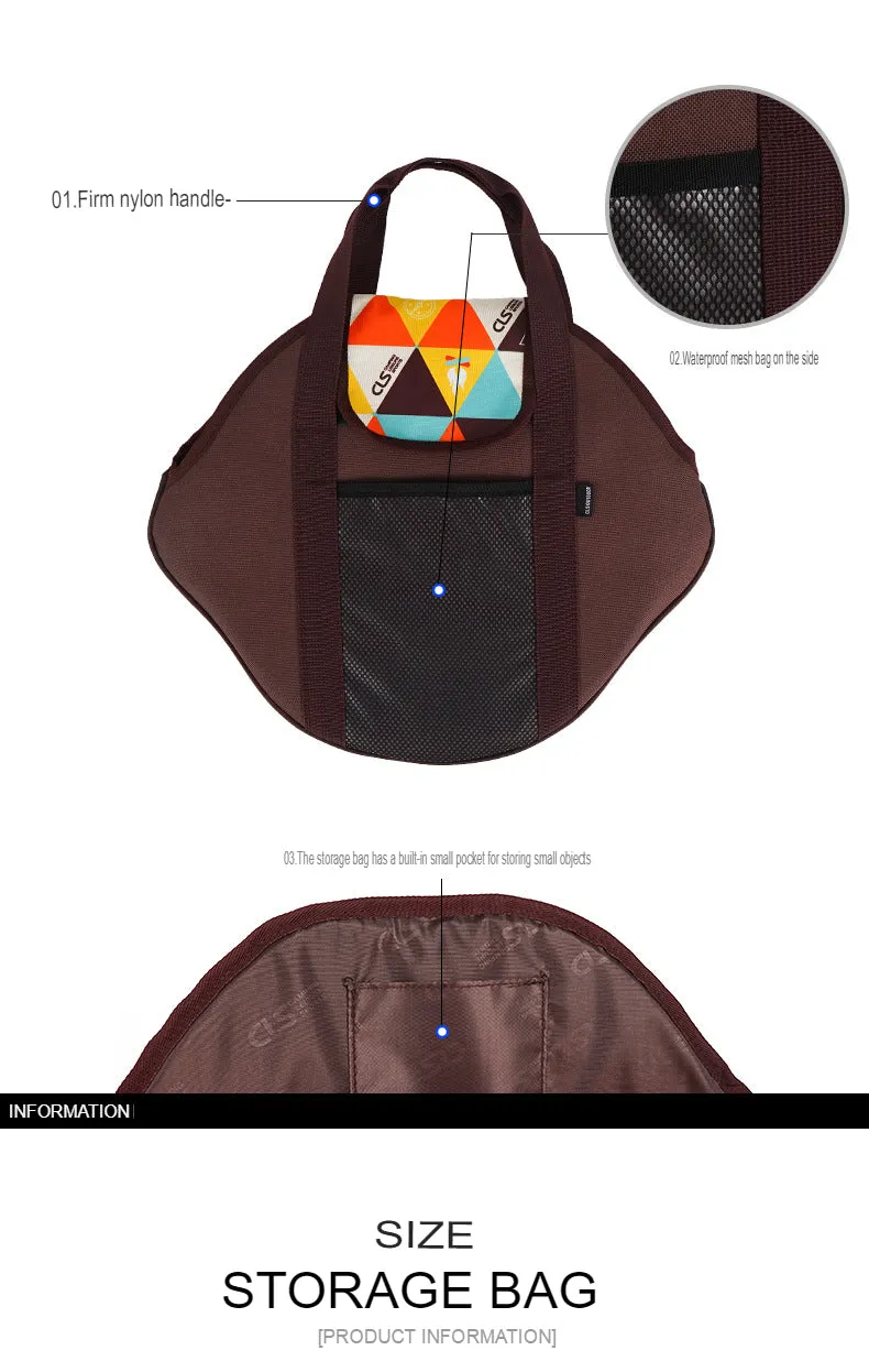 Outdoor Camping Cast Iron Pot Storage Bag, Self-Driving Barbecue Plate, Frying Pan, Frying Pan, Handbag, Thickened Portable Storage Bag