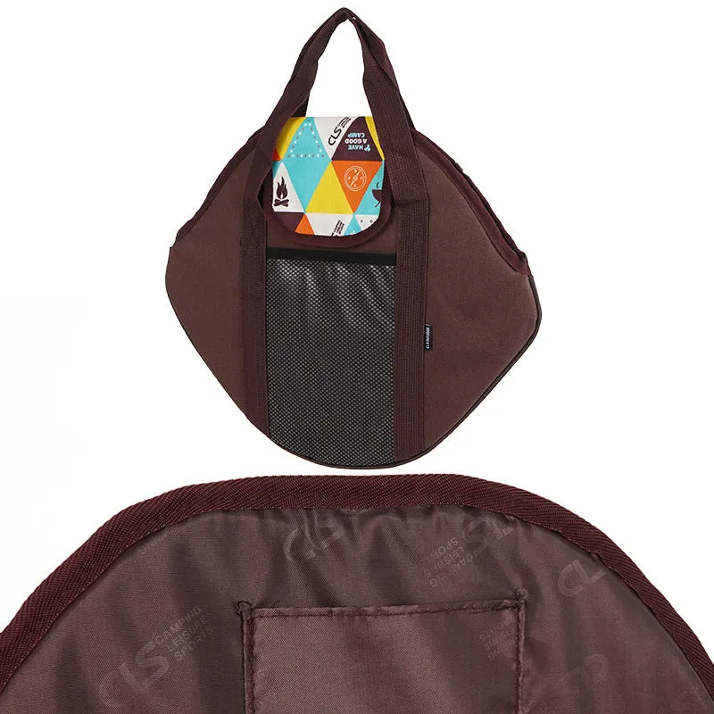 Outdoor Camping Cast Iron Pot Storage Bag, Self-Driving Barbecue Plate, Frying Pan, Frying Pan, Handbag, Thickened Portable Storage Bag