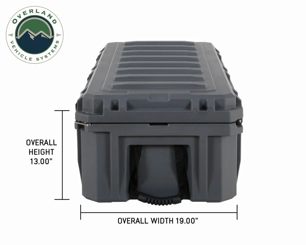 Overland Vehicle Systems D.B.S. - Dark Grey 117 QT Dry Box with Drain, and Bottle Opener