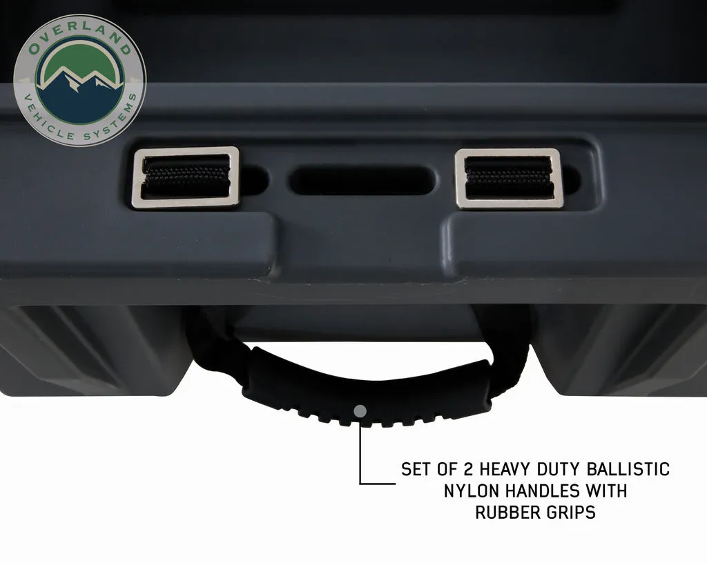 Overland Vehicle Systems D.B.S. - Dark Grey 117 QT Dry Box with Drain, and Bottle Opener