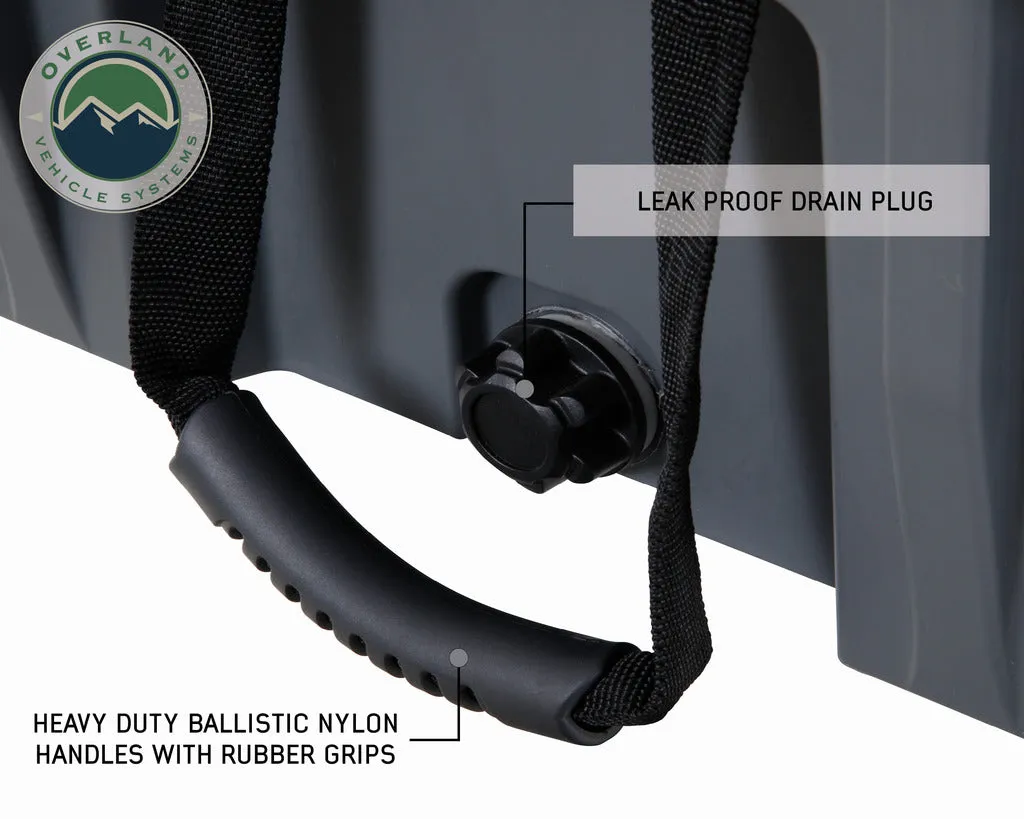 Overland Vehicle Systems D.B.S. - Dark Grey 117 QT Dry Box with Drain, and Bottle Opener